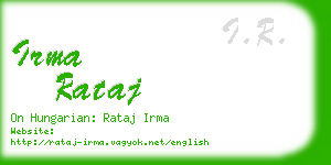 irma rataj business card